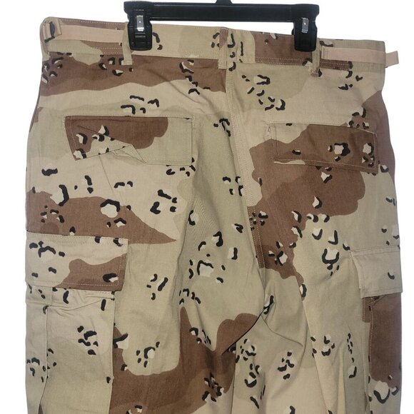 Desert Camouflage Military Pants W/‎ Adjustable Waist & Drawstring Cuffs - Picture 6 of 8